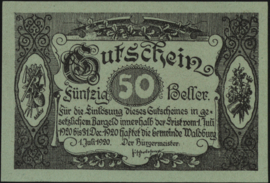 Austria - Emergency issues - Waldburg KK. 1130 50 Heller 1920