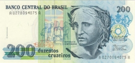 Brazilië P229 200 Cruzeiros 1990 (No Date)