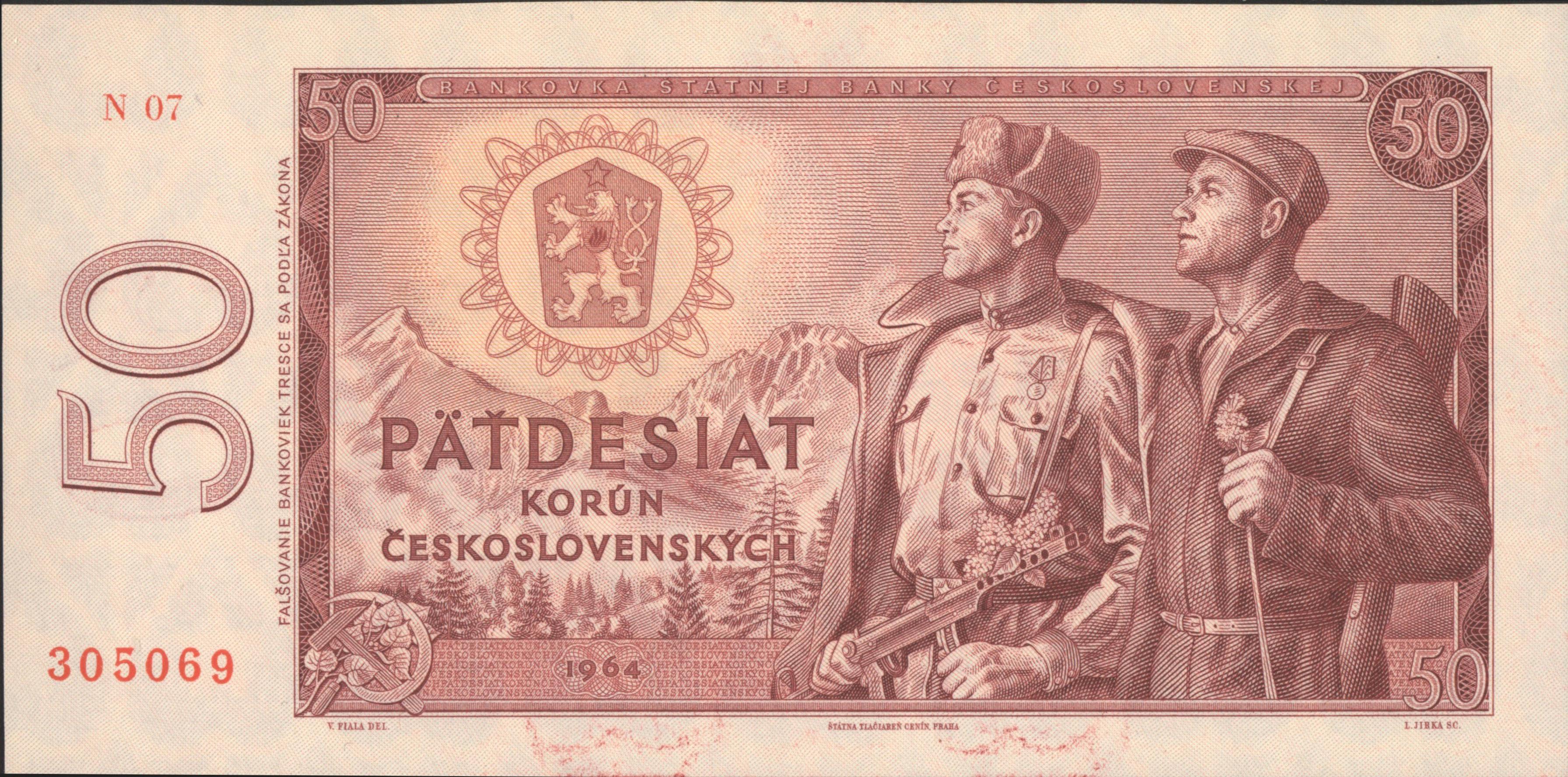 Tsjechoslowakije  P90.b 50 Korun (Patdesiat) 1964