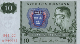 Zweden P52.e 10 Kronor 1987