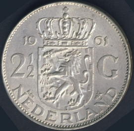 Sch.1097 Silver 2½ Gulden 1961