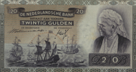 Netherlands  PL51 20 Gulden 1941