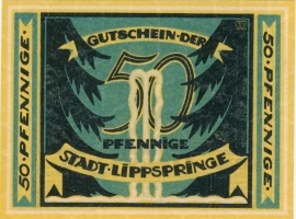 Duitsland - Noodgeld - Bad Lippspringe 805.1 (Band 2) 50 Pfennig 1921