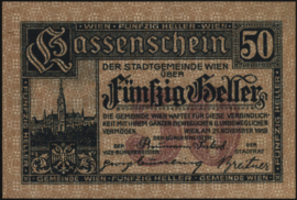 Austria - Emergency issues - Wien KK. 1183.II.e 50 Heller 1920