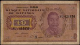 Katanga P5 10 Francs 1960