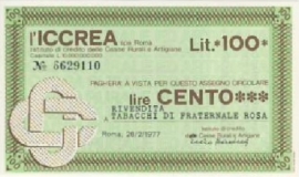 l'Iccrea - 100 Lire