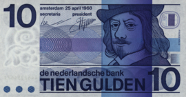 Netherlands  PL47 10 Gulden 1968