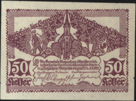 Oostenrijk - Noodgeld - Rutzenham KK.858 50 Heller 1920