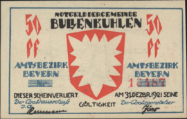 Duitsland - Noodgeld - Bullenkuhlen Grab/Mehl.:206 50 Pfennig 1921