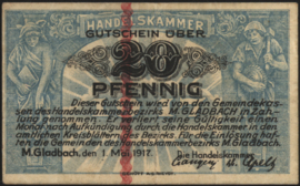 Duitsland - Noodgeld -  M. Gladbach Grab. M57..a 20 Pfennig 1917