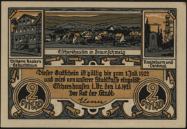 Duitsland - Noodgeld - Eschershausen Grab.: 351 2 Mark 1921