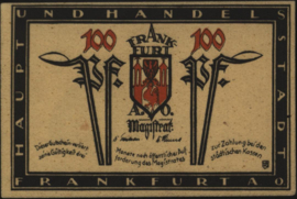 Germany - Emergency issues - Frankfurt Grab. 377.1 1 Mark 1922 (No date)