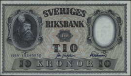 Sweden P43.g 10 Kronor 1959