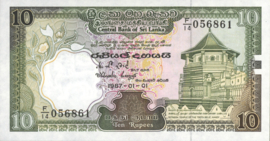 Sri Lanka  P96.a 10 Rupees 1987