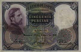 Spanje  P82 50 Pesetas 1931