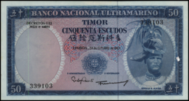 Timor P27 50 Escudos 1967