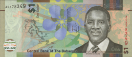Bahamas  P77 1 Dollar 2017