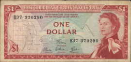 Oost Caribische staten  P13.d 1 Dollar 1965 (No date)