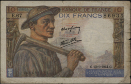 Frankrijk  P99 10 Francs 1942
