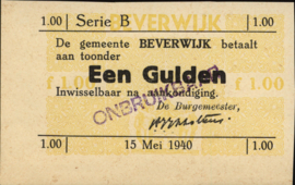 Nederland, Beverwijk, WO-II PL220.1 1 Gulden 1940