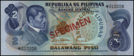 Filipijnen P159.PCS1 2 Piso 1974-1985 (No date) SPECIMEN