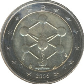 Belgium KM241 2 Euro commemorative 2006 Atomic Model