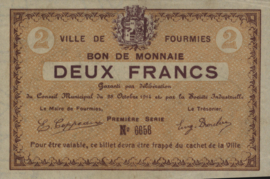 France - Emergency - Fourmies JPV-59.1091 2 Francs 1914