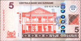 Suriname - SRD PLSD2.1.c 5 Dollars 2012