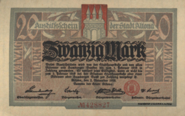Duitsland - Noodgeld -  Altona 012.08 20 Mark 1918