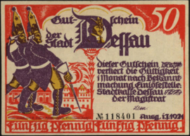 Duitsland - Noodgeld - Dessau Grab.: 266 50 Pfennig 1921