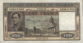 Belgium P126.2 100 Francs 1945-1950