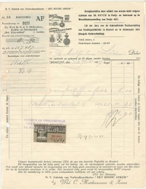 Netherlands, Leiden, Invoice, Het Roode Anker, 1937