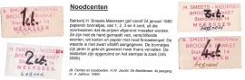Nederland, Meersen, H. Smeets - Niederer BROOD & BANKET Modern PL696.1a 1+2+3+4 Cent 1980