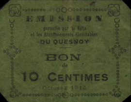 Frankrijk - Noodgeld - Le Quesnoy JPV-59.3135 10 Centimes 1915