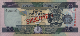 Solomon islands  P29 50 Dollars 2007 (No date) SPECIMEN