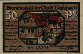 Duitsland - Noodgeld - Wasungen Grab/Mehl.:1384 50 Pfennig 1921