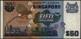 Singapore  P13.a 50 Dollar 1977