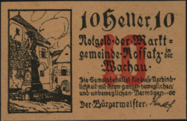 Oostenrijk - Noodgeld - Rossatz in der Wachau KK848 10 Heller 1920