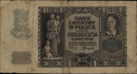 Polen  P95 20 Zlotych 1940