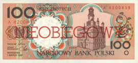 Polen P170.s 100 Zlotych 1990 SPECIMEN