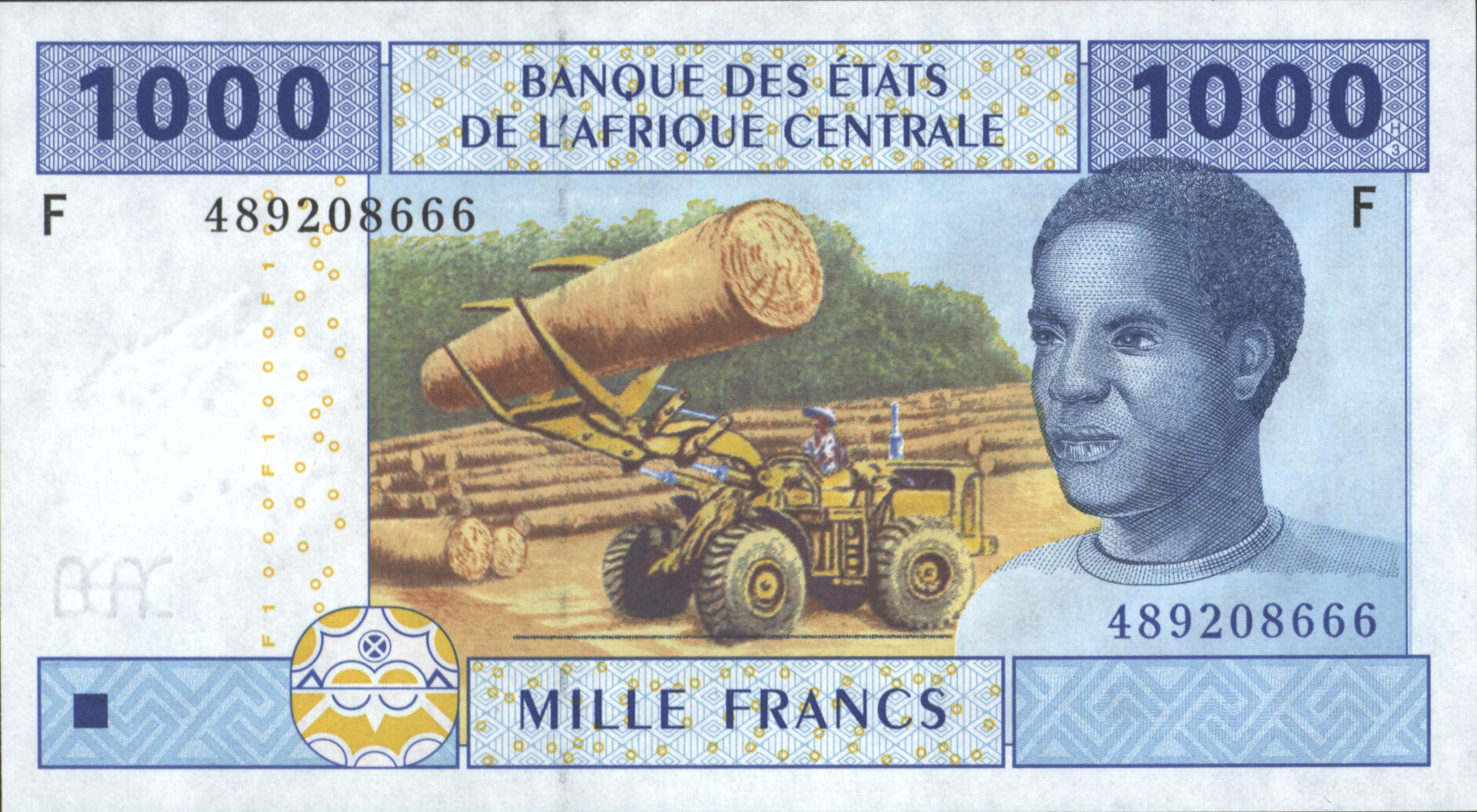 Central African States - Equatorial Guinea P507F 1,000 Francs 2002-