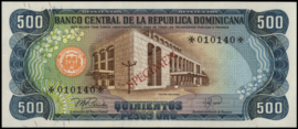 Dominicaanse Republiek P123.PSC4 500 Pesos 1978-'87 SPECIMEN