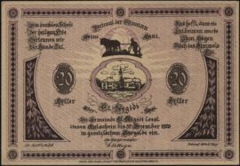 Oostenrijk - Noodgeld - St. Aegidi KK875 20 Heller 1920