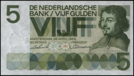 Nederland  PL22.c1 5 Gulden 1966