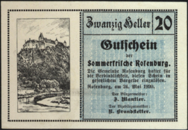 Oostenrijk - Noodgeld - Rosenburg KK846 20 Heller 1920