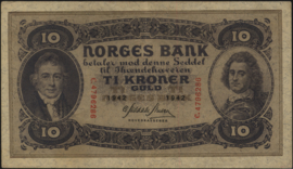 Noorwegen P8.c 10 Kroner 1942