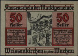 Oostenrijk - Noodgeld - Weissenkirchen KK: 1158 50 Heller 1920