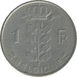 Belgique KM142.1 1 Franc 1950-1988
