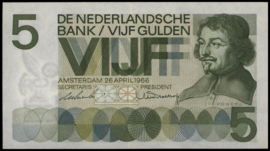 Nederland - Bankbiljet  PL22.a 5 Gulden 1966