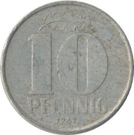 Oost Duitsland KM10 10 Pfennig 1963A-1990A